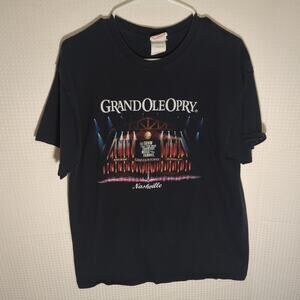 Grand Ole Opry Nashville T-Shirt L Black Country Music Hall Stage Graphic Tee